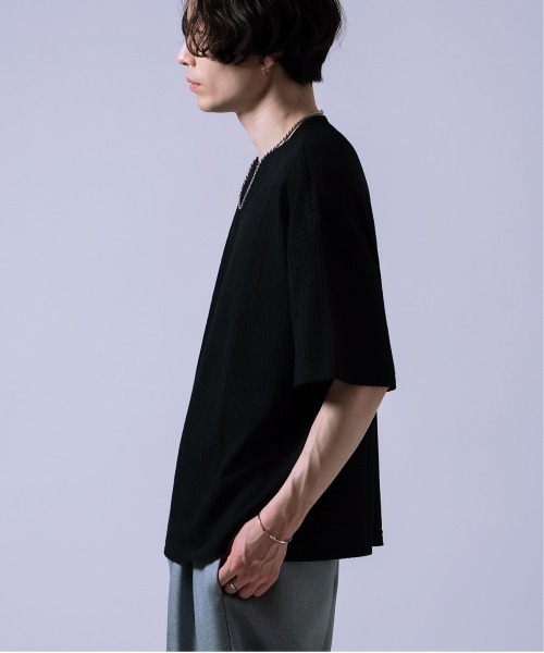 Crownor(クラウノアー)の「ワッフル素材 半袖Tシャツ(Tシャツ/カットソー・メンズ・ブルー/グリーン/ラベンダー/ブラック/ライトグレー・MEDIUM/LARGE)」の14枚目の写真