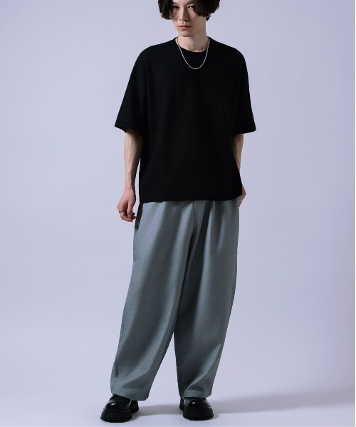 Crownor(クラウノアー)の「ワッフル素材 半袖Tシャツ(Tシャツ/カットソー・メンズ・ブルー/グリーン/ラベンダー/ブラック/ライトグレー・MEDIUM/LARGE)」の16枚目の写真