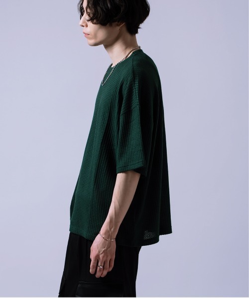 Crownor(クラウノアー)の「ワッフル素材 半袖Tシャツ(Tシャツ/カットソー・メンズ・ブルー/グリーン/ラベンダー/ブラック/ライトグレー・MEDIUM/LARGE)」の22枚目の写真