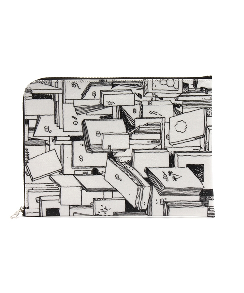 FABRICK(ファブリック)の「FABRIC STEFAN MARX DOCUMENT CASE A4(クラッチバッグ・メンズ・ホワイト/グリーン・FREE)」の2枚目の写真