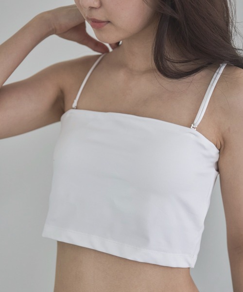 feepur(フェピュール)の「カップ付き2wayブラトップ(キャミソール・レディース・ブラック/オフホワイト・MEDIUM)」の18枚目の写真