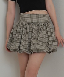 check balloon skirt/チェックバルーンスカート
