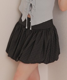 check balloon skirt/チェックバルーンスカート