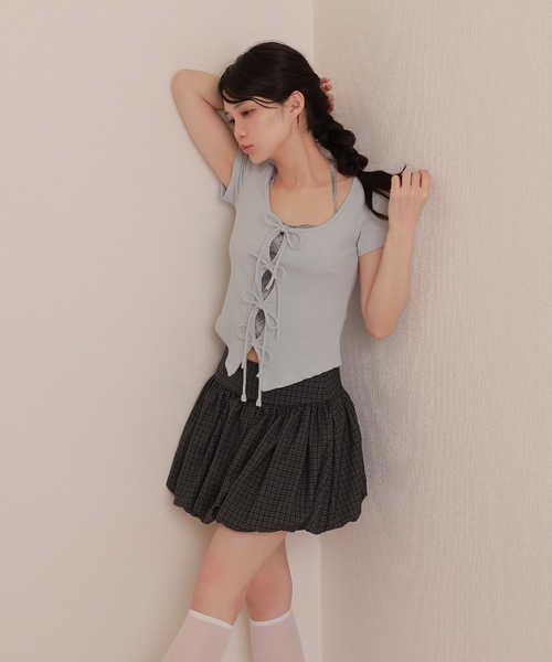 check balloon skirt/チェックバルーンスカート（スカート）｜M