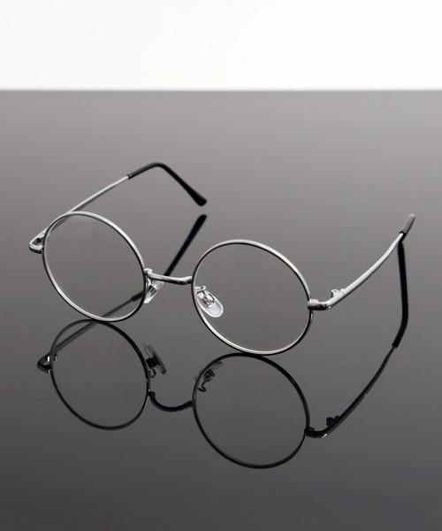 ROUND CLEAR LENS GLASSES / メタルフレーム ラウンド型 メガネ 伊達