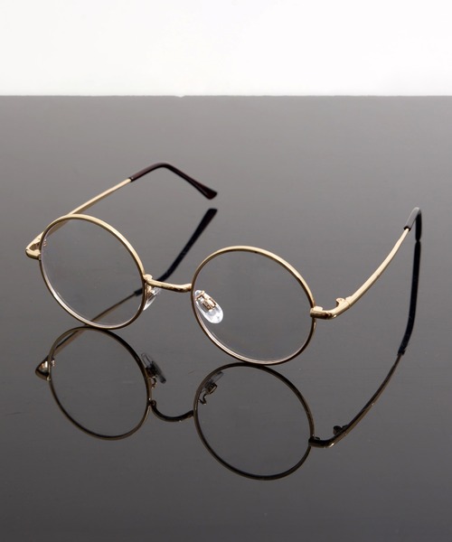 Revo.(レボ)の「ROUND CLEAR LENS GLASSES / メタルフレーム ラウンド型 メガネ 伊達メガネ クリアレンズ UVカット <ユニセックス>(メガネ・レディース・シルバー/ブラック/ブラウン/ゴールド・FREE)」の1枚目の写真