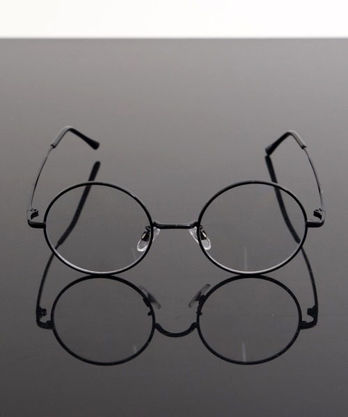 ROUND CLEAR LENS GLASSES / メタルフレーム ラウンド型 メガネ 伊達