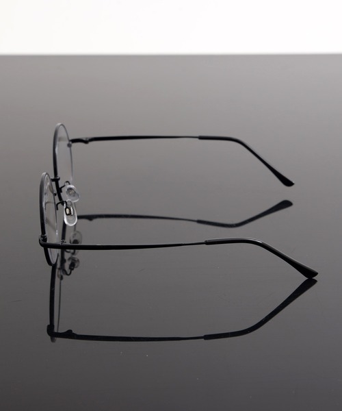ROUND CLEAR LENS GLASSES / メタルフレーム ラウンド型 メガネ 伊達