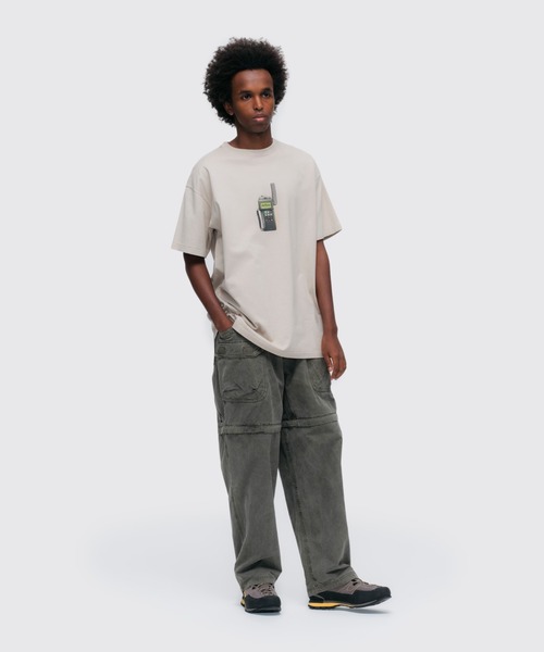 WILD THINGS（ワイルドシングス）の「プラッガーS/S Tシャツ│PLUGGER TEE SS（Tシャツ/カットソー・メンズ・ホワイト/ブラック/ライトカーキ/ブラウン・L/S/M/XL）」の4枚目の写真