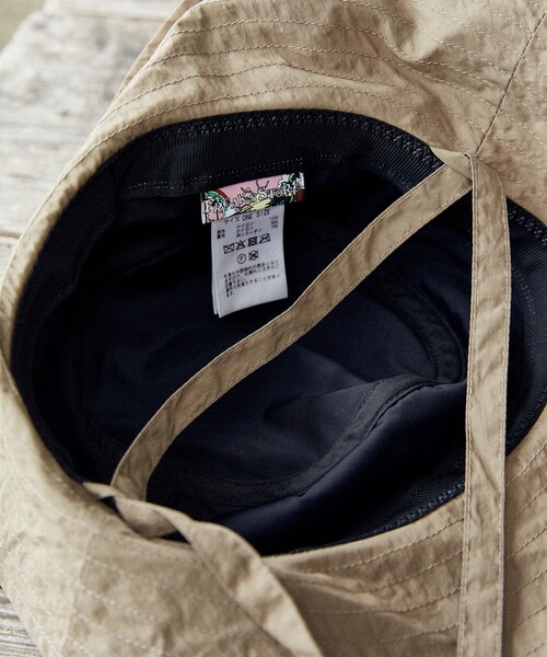 FREAK'S STORE（フリークスストア）の「【Beach & Festival】2way UV 撥水ナイロン 紐付きサファリハット（ハット・レディース・ブラック/オリーブ/ベージュ・ONE SIZE）」の17枚目の写真