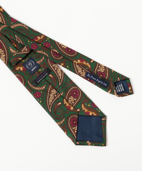 BEAMS F（ビームスエフ）の「ADAMLEY シルク ペイズリー プリント ネクタイ（ネクタイ・メンズ・パープル/ダークグリーン・ONE SIZE）」の3枚目の写真