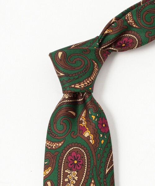 BEAMS F × ADAMLEY シルク ペイズリー プリント ネクタイ セール】ADAMLEY シルク ペイズリー プリント ネクタイ（ネクタイ