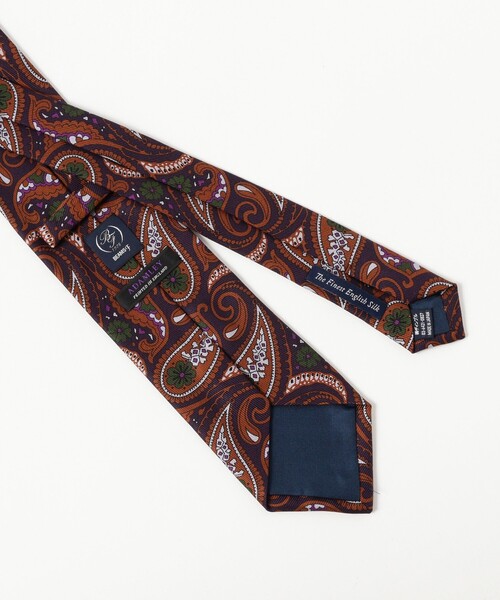 BEAMS F（ビームスエフ）の「ADAMLEY シルク ペイズリー プリント ネクタイ（ネクタイ・メンズ・パープル/ダークグリーン・ONE SIZE）」の6枚目の写真