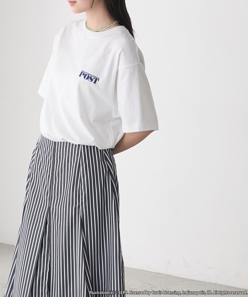forksy.(フォルクシー)の「【forksy.】【THE SATURDAY EVENING POST】別注 アソート グラフィック半袖Tシャツ(Tシャツ/カットソー・レディース・ホワイト系1/グレイッシュベージュ/ホワイト系2・FREE)」の4枚目の写真