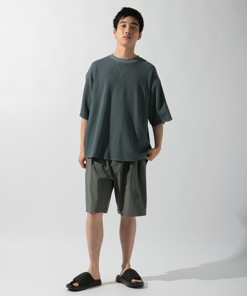 niko and...（ニコアンド）の「配色ワッフルＴシャツ（Tシャツ/カットソー・メンズ・オレンジ/ブルー/オフホワイト/ブラック・MEDIUM/LARGE）」の13枚目の写真