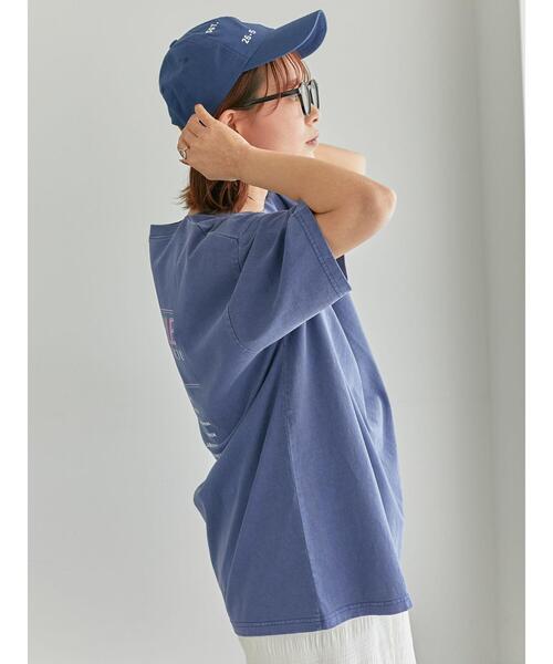 ehka sopo(エヘカソポ)の「ヴィンテージ加工プリントTシャツ(Tシャツ/カットソー・レディース・オフホワイト/ブルー/チャコールグレー・F)」の16枚目の写真