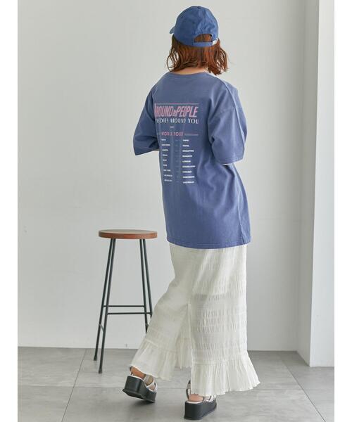 ehka sopo(エヘカソポ)の「ヴィンテージ加工プリントTシャツ(Tシャツ/カットソー・レディース・オフホワイト/ブルー/チャコールグレー・F)」の21枚目の写真