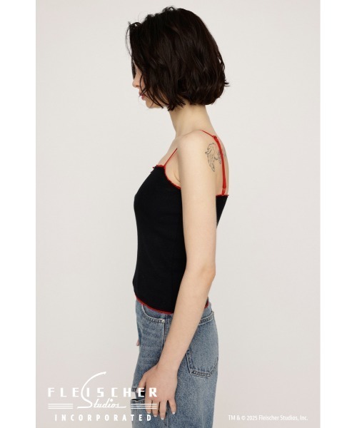 BETTY BOOP(ベティ・ブープ)の「Betty Boop x SLY RIBBON CAMI ベティブープ スライ リボン キャミ 夏服(キャミソール・レディース・ブラック/マルチ・FREE)」の6枚目の写真