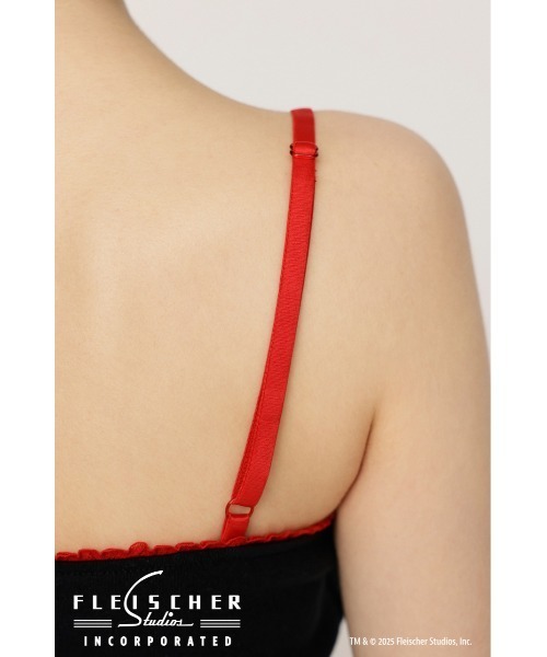 BETTY BOOP(ベティ・ブープ)の「Betty Boop x SLY RIBBON CAMI ベティブープ スライ リボン キャミ 夏服(キャミソール・レディース・ブラック/マルチ・FREE)」の9枚目の写真