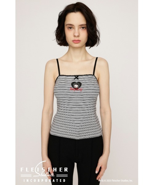 BETTY BOOP(ベティ・ブープ)の「Betty Boop x SLY RIBBON CAMI ベティブープ スライ リボン キャミ 夏服(キャミソール・レディース・ブラック/マルチ・FREE)」の14枚目の写真