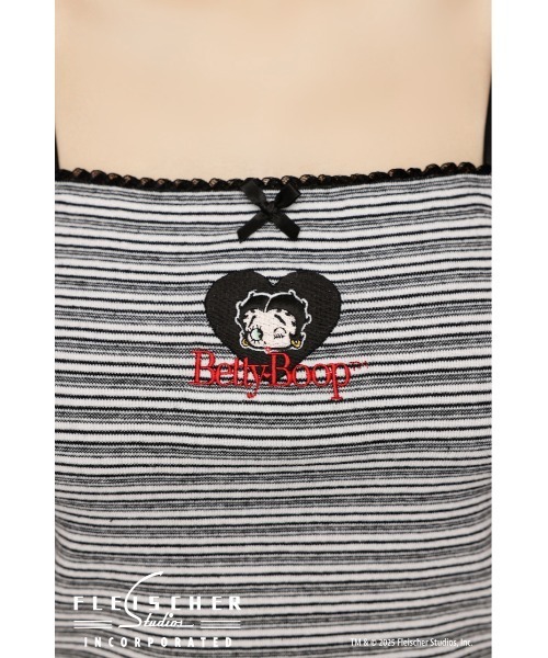 BETTY BOOP(ベティ・ブープ)の「Betty Boop x SLY RIBBON CAMI ベティブープ スライ リボン キャミ 夏服(キャミソール・レディース・ブラック/マルチ・FREE)」の17枚目の写真
