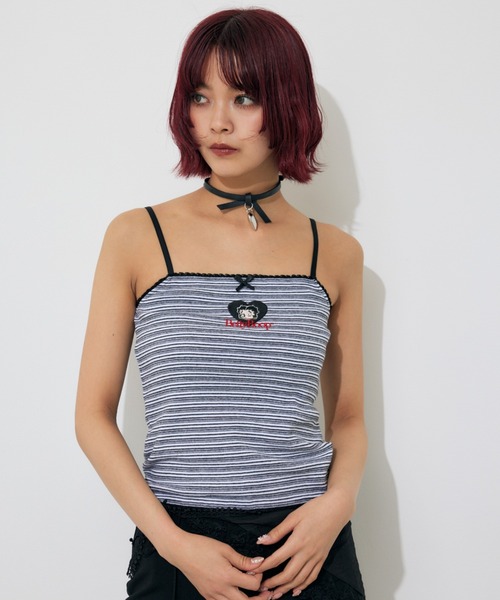 BETTY BOOP(ベティ・ブープ)の「Betty Boop x SLY RIBBON CAMI ベティブープ スライ リボン キャミ 夏服(キャミソール・レディース・ブラック/マルチ・FREE)」の20枚目の写真