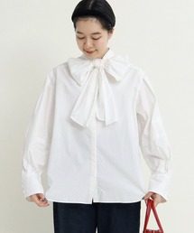 Dot&amp;Stripes CHILDWOMAN - ボリュームスリーブブラウス AMBIDEX Store △○80ボイルレース ピンタックラッフルケープ襟