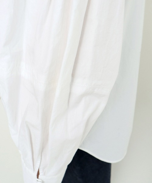 Dot&Stripes CHILD WOMAN(ドットアンドストライプス チャイルドウーマン)の「50タイプライター 切替袖 ボウタイブラウス(シャツ/ブラウス・レディース・ホワイト/ネイビー/マスタード・FREE)」の21枚目の写真