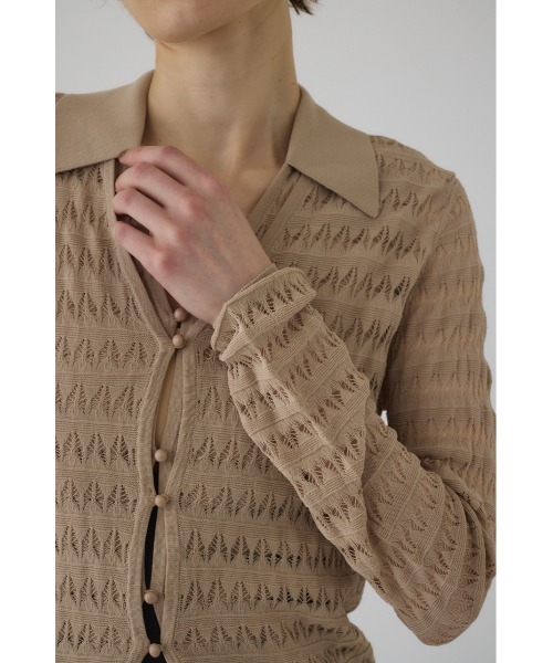 RIM.ARK（リムアーク）の「Crochet collar knit tops クロシェカラーニットトップス（ニット/セーター・レディース・ベージュ/ブラック/ブルー/マジェンタ・FREE）」の16枚目の写真
