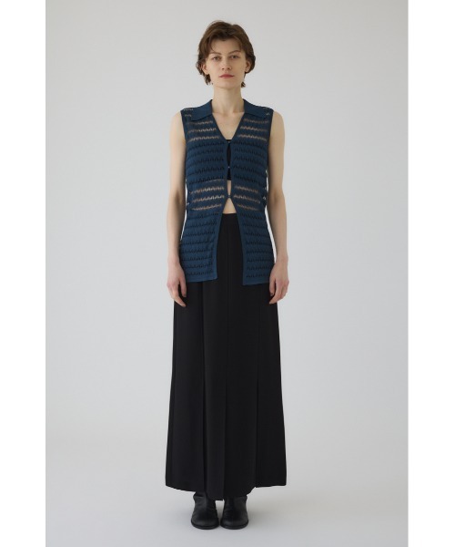 RIM.ARK（リムアーク）の「Crochet collar knit tops クロシェカラーニットトップス（ニット/セーター・レディース・ベージュ/ブラック/ブルー/マジェンタ・FREE）」の17枚目の写真