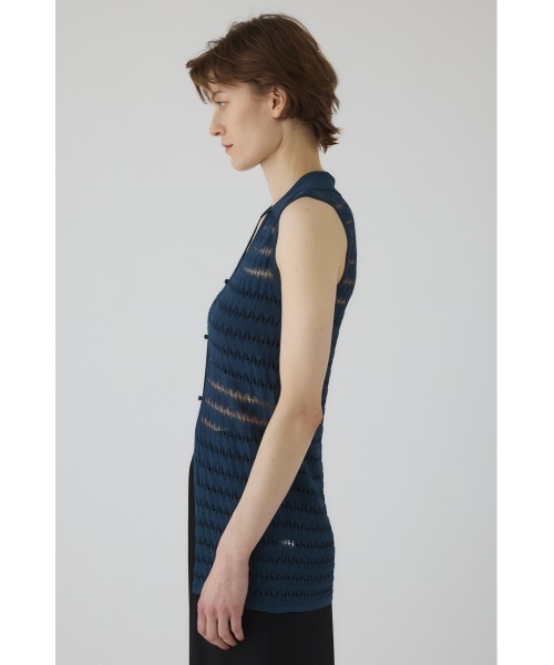 RIM.ARK（リムアーク）の「Crochet collar knit tops クロシェカラーニットトップス（ニット/セーター・レディース・ベージュ/ブラック/ブルー/マジェンタ・FREE）」の21枚目の写真