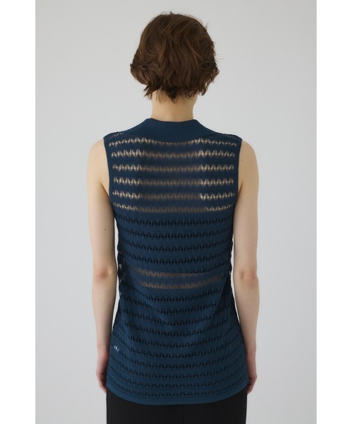 RIM.ARK（リムアーク）の「Crochet collar knit tops クロシェカラーニットトップス（ニット/セーター・レディース・ベージュ/ブラック/ブルー/マジェンタ・FREE）」の22枚目の写真