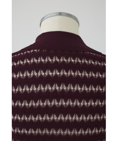 RIM.ARK（リムアーク）の「Crochet collar knit tops クロシェカラー