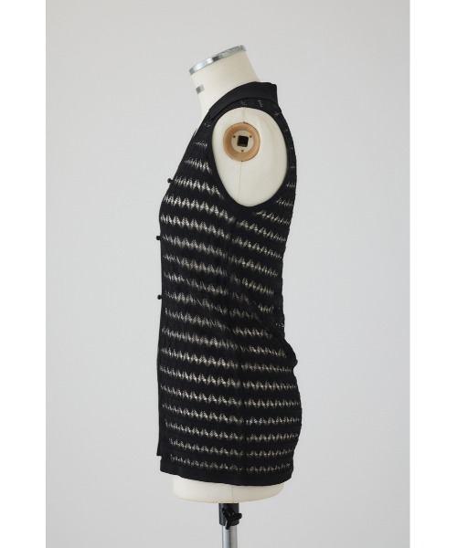 RIM.ARK（リムアーク）の「Crochet collar knit tops クロシェカラーニットトップス（ニット/セーター・レディース・ベージュ/ブラック/ブルー/マジェンタ・FREE）」の11枚目の写真