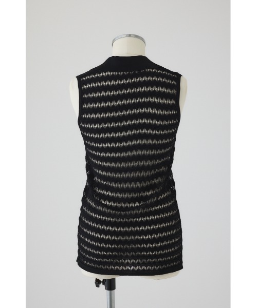 RIM.ARK（リムアーク）の「Crochet collar knit tops クロシェカラーニットトップス（ニット/セーター・レディース・ベージュ/ブラック/ブルー/マジェンタ・FREE）」の12枚目の写真
