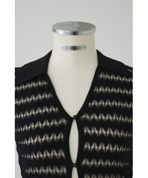 RIM.ARK（リムアーク）の「Crochet collar knit tops クロシェカラーニットトップス（ニット/セーター・レディース・ベージュ/ブラック/ブルー/マジェンタ・FREE）」の13枚目の写真