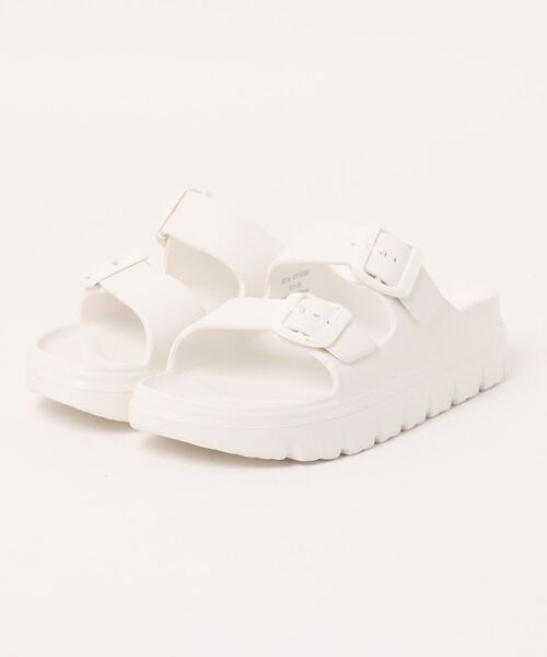 Right-on（ライトオン）の「ダブルベルト厚底サンダル（サンダル・レディース・ホワイト/ブラック・S/M/L）」の3枚目の写真