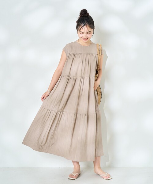 Breeze Cool ティアード ワンピース size SHORTあり］Breeze Cool ティアード ワンピース