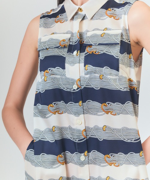 ★イオ★グレースコンチネンタル　グレースクラス　ロープボーダーワンピース ロープボーダーワンピース（ワンピース）｜GRACE CLASS（グレース