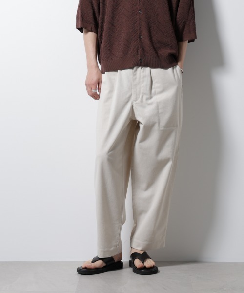 NANO universe(ナノユニバース)の「リネンミックスリラックスイージーパンツ(その他パンツ・メンズ・ベージュ系その他/ブラウン/ブラック・L/M/S)」の3枚目の写真