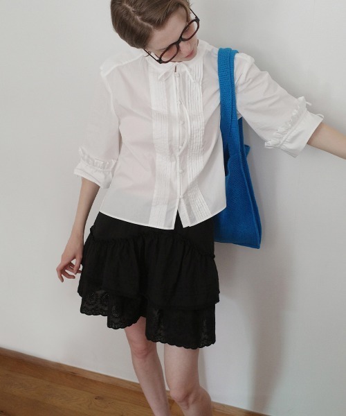 clor(クロル)の「CANCAN RUFFLE SKIRT(スカート・レディース・ホワイト/ブラック・S/M)」の13枚目の写真