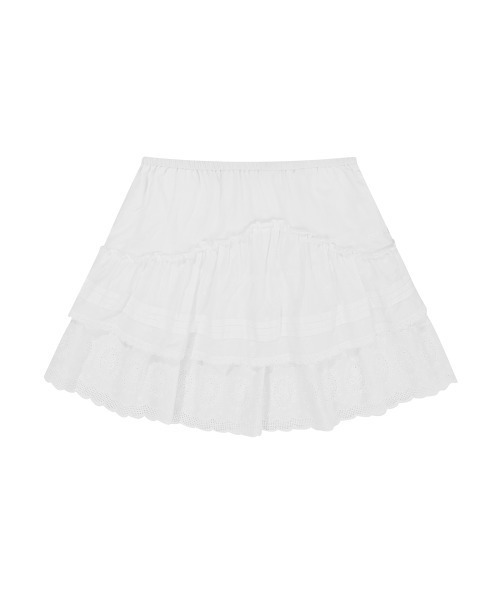 clor(クロル)の「CANCAN RUFFLE SKIRT(スカート・レディース・ホワイト/ブラック・S/M)」の8枚目の写真