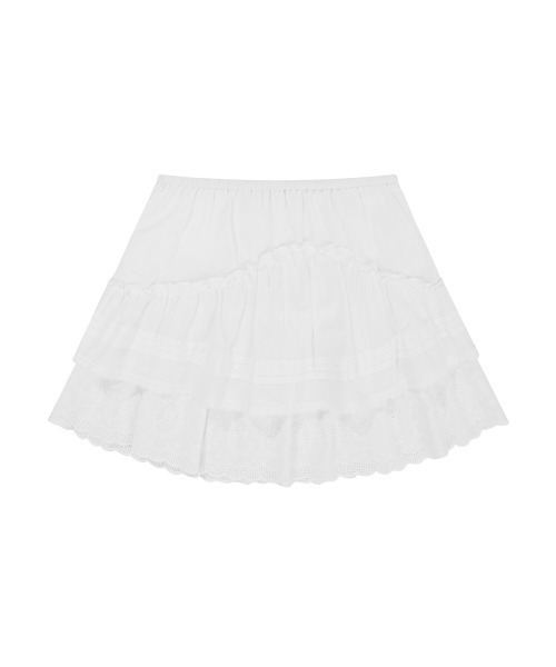 clor(クロル)の「CANCAN RUFFLE SKIRT(スカート・レディース・ホワイト/ブラック・S/M)」の9枚目の写真