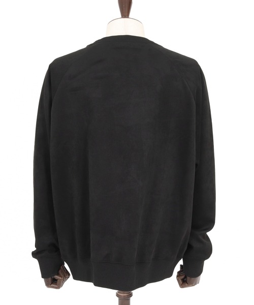 mlt5282- Suede Like Lining Shaggy Ponti Raglan Sleeve Pullover カットソー