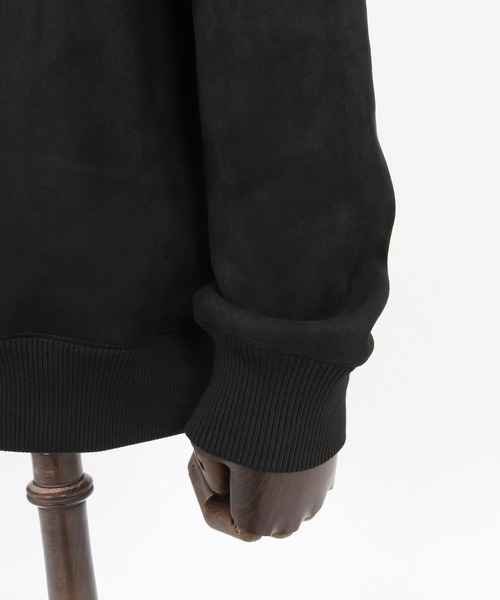 mlt5282- Suede Like Lining Shaggy Ponti Raglan Sleeve Pullover カットソー