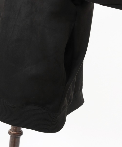 mlt5282- Suede Like Lining Shaggy Ponti Raglan Sleeve Pullover カットソー