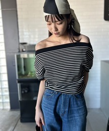 肩出し」に該当するTシャツ/カットソー（オフショルダー）ファッション