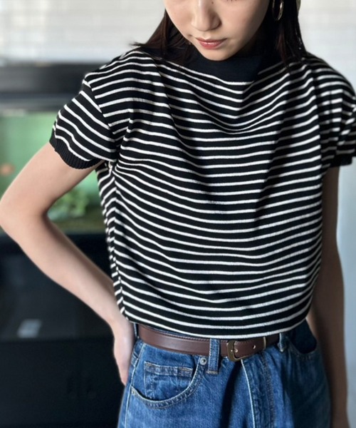 セール】【6色展開】 3WAY ショートスリーブ オフショルニット