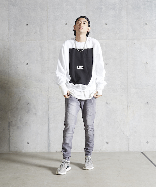 MYE-DO'（マイ・ドゥ）の「GD クルースウェット "MID"（スウェット・メンズ・ホワイト/ブラック・X-LARGE/LARGE/MEDIUM）」の13枚目の写真