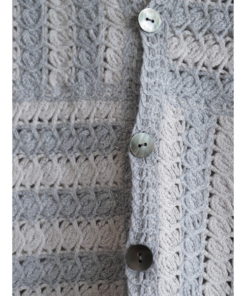 クロシェライクボーダー ショートベスト | NOMBRE IMPAIR